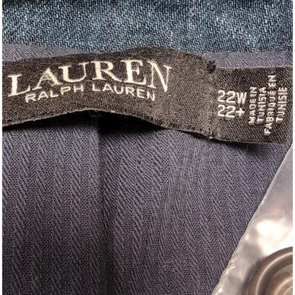 LRL Ralph Lauren Lace Patchwork Denim Blazer Womens Size 22W Blue Indigo NEW NWT - Picture 11 of 16
